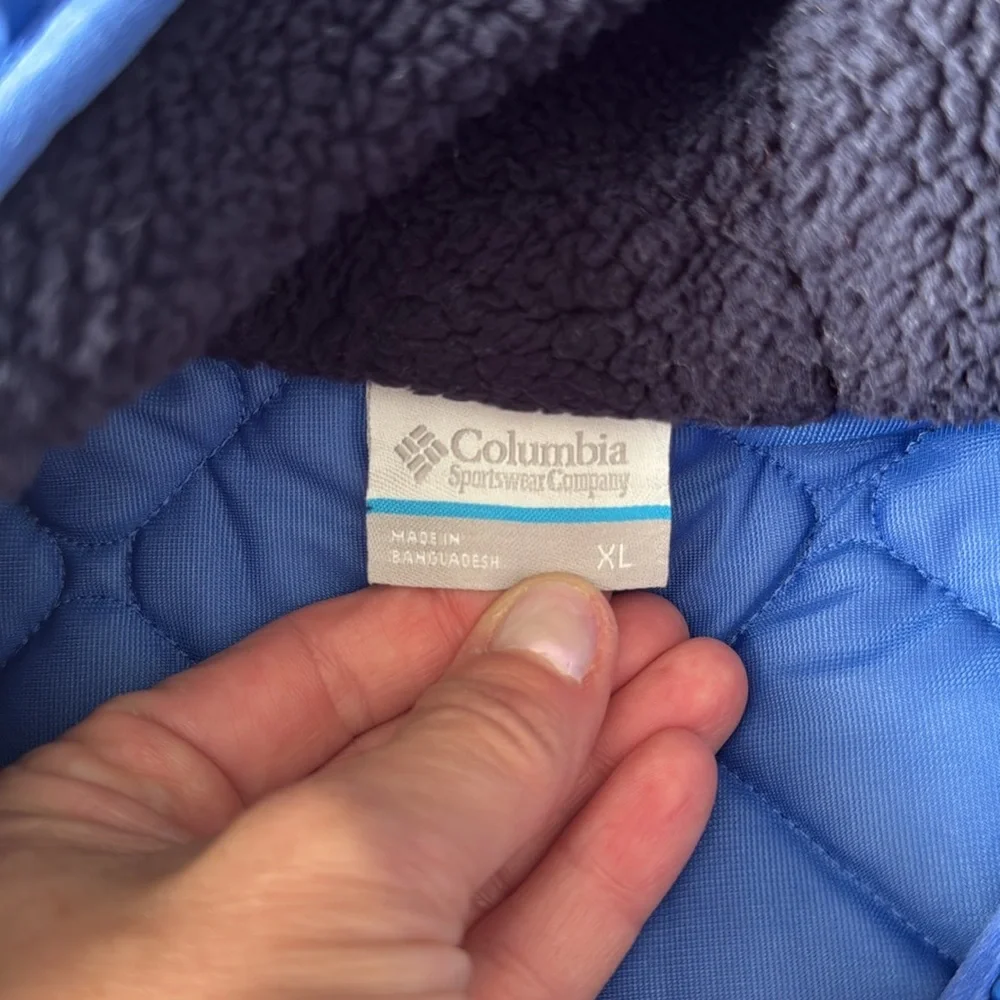 Columbia Women's Sweet View Fleece Hooded Pullover Lapis Blue Dark Nocturnal XL! - Picture 10 of 12